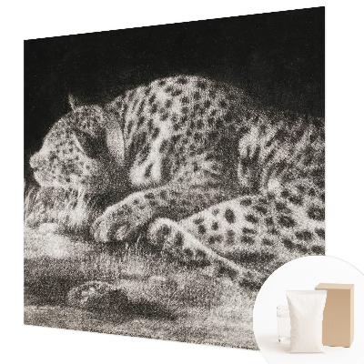 Papel de parede para sala Leopardo descansando