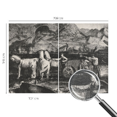 Papel de parede decorativo Cena de aldeia