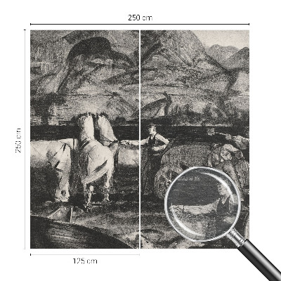 Papel de parede decorativo Cena de aldeia