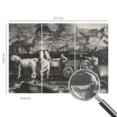 Papel de parede decorativo Cena de aldeia