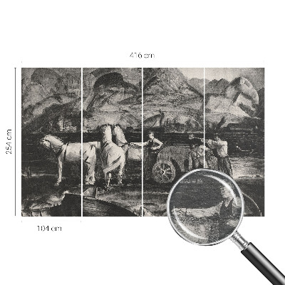 Papel de parede decorativo Cena de aldeia