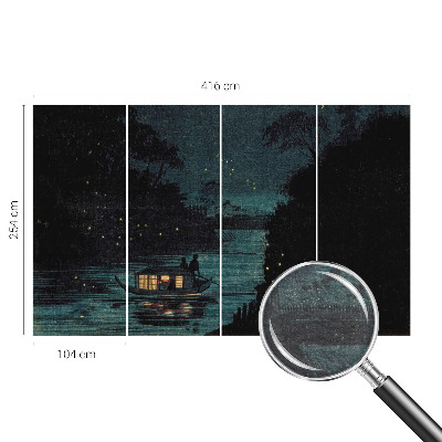 Mural de fotos na parede Luzes da noite