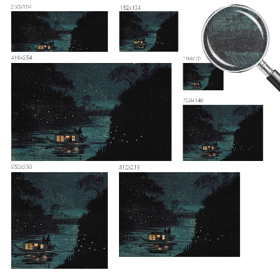 Mural de fotos na parede Luzes da noite