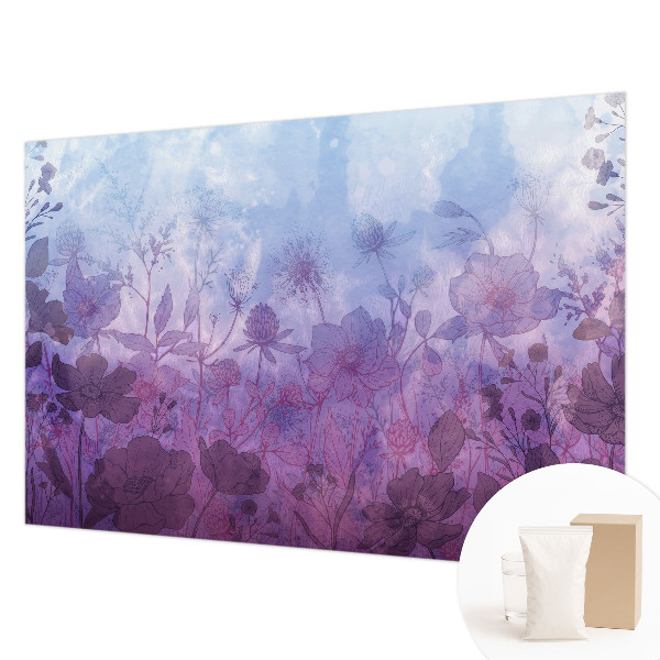 Papel de parede para sala Flores em tons pastel