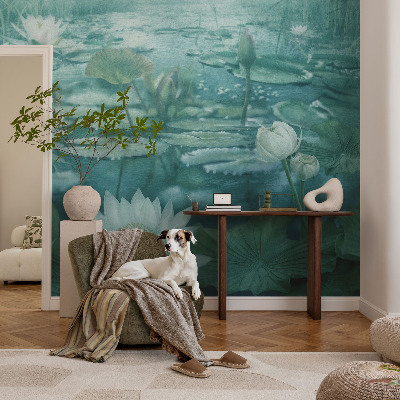 Papel de parede para quarto flores aquáticas