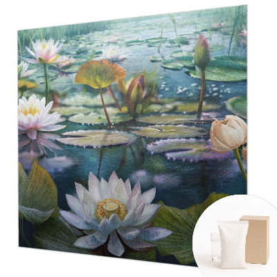 Mural fotográfico flores do lago