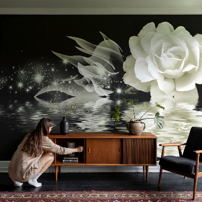Papel de parede infantil com padrão rosa luminoso