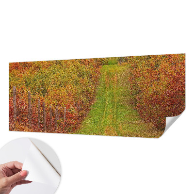Papel de parede autocolante para quarto com estampa em tons de outono