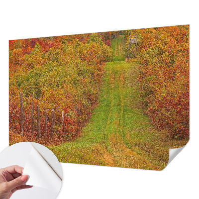 Papel de parede autocolante para quarto com estampa em tons de outono