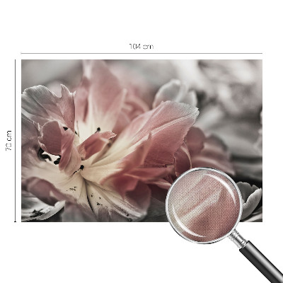 Papel de parede autocolante para sala com motivo de flores em tons pastel
