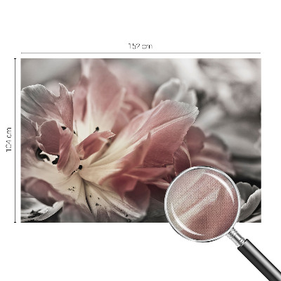 Papel de parede autocolante para sala com motivo de flores em tons pastel