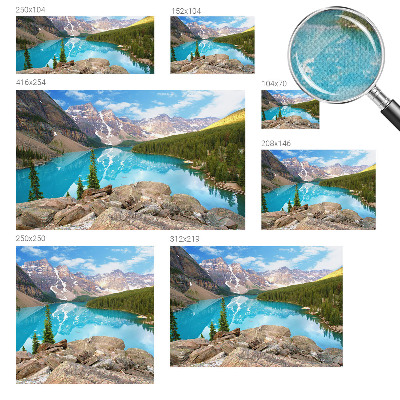 Papel de parede autocolante com motivo de lago azul