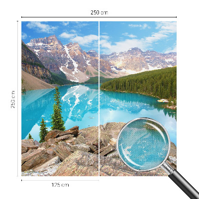 Papel de parede autocolante com motivo de lago azul