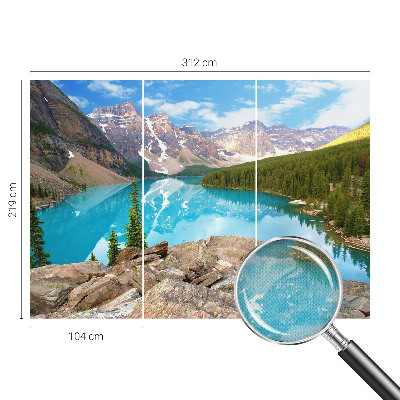 Papel de parede autocolante com motivo de lago azul