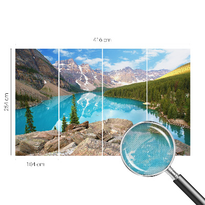 Papel de parede autocolante com motivo de lago azul