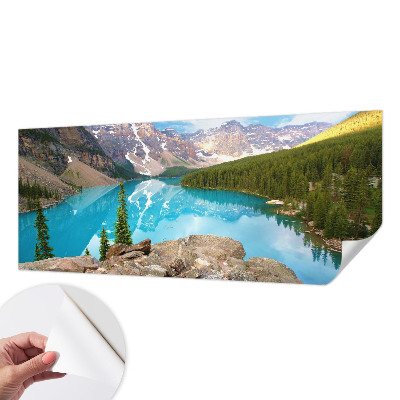 Papel de parede autocolante com motivo de lago azul