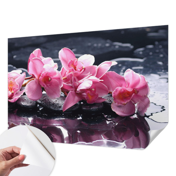Papel de parede 3D com padrão floral elegante