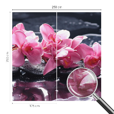 Papel de parede 3D com padrão floral elegante