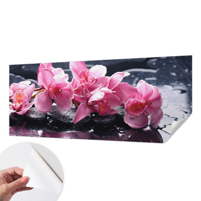 Papel de parede 3D com padrão floral elegante