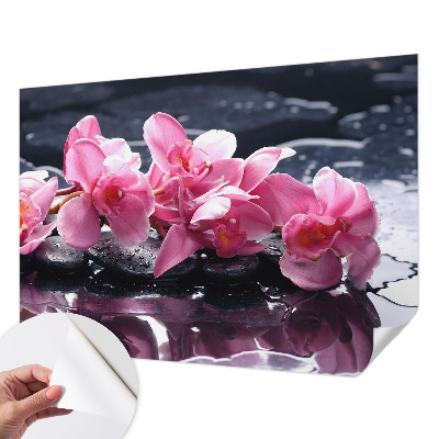 Papel de parede 3D com padrão floral elegante
