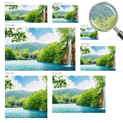 Papel de parede autocolante para sala com estampa de cachoeira natural