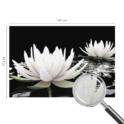 Papel de parede infantil flores aquáticas