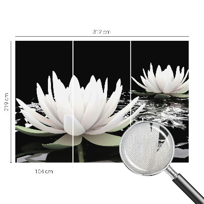 Papel de parede infantil flores aquáticas