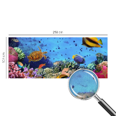 Papel de parede infantil com estampa de recife de coral