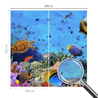 Papel de parede infantil com estampa de recife de coral