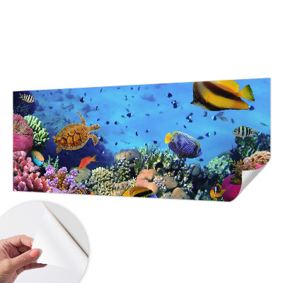 Papel de parede infantil com estampa de recife de coral