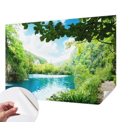 Papel de parede autocolante com padrão Oásis natural