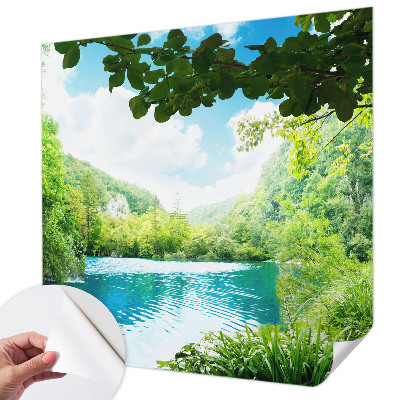 Papel de parede autocolante com padrão Oásis natural