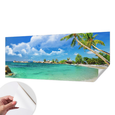 Papel de parede autocolante para sala com estampa Paraíso Tropical