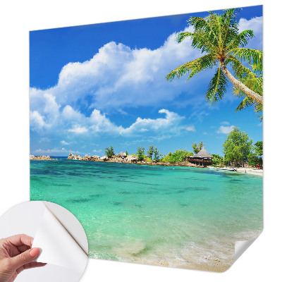 Papel de parede autocolante para sala com estampa Paraíso Tropical