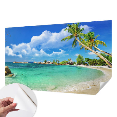 Papel de parede autocolante para sala com estampa Paraíso Tropical