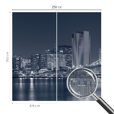 Papel de parede autocolante para quarto com estampa de cidade noturna