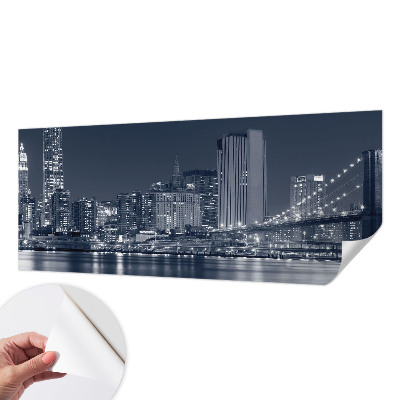 Papel de parede autocolante para quarto com estampa de cidade noturna