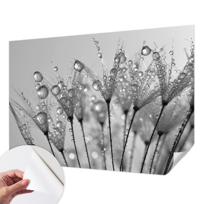 Papel de parede autocolante para sala com textura que imita efeito de superfície molhada
