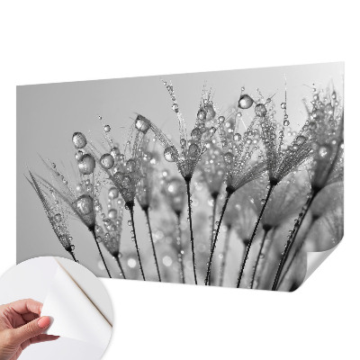 Papel de parede autocolante para sala com textura que imita efeito de superfície molhada