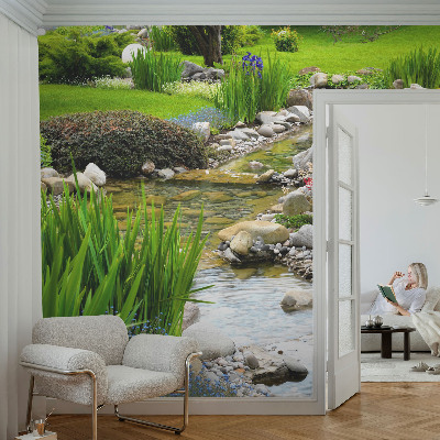 Papel de parede para criança com estampa Jardim Idílico