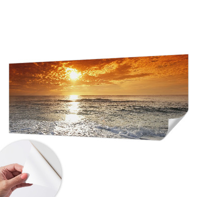 Papel de parede autocolante para quarto com estampa de ondas do oceano