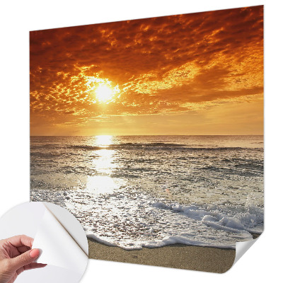 Papel de parede autocolante para quarto com estampa de ondas do oceano