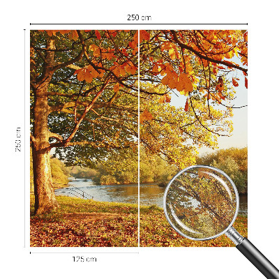 Autocolante de parede fotográfico com motivo de outono na costa