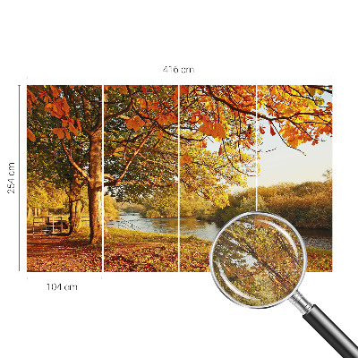Autocolante de parede fotográfico com motivo de outono na costa