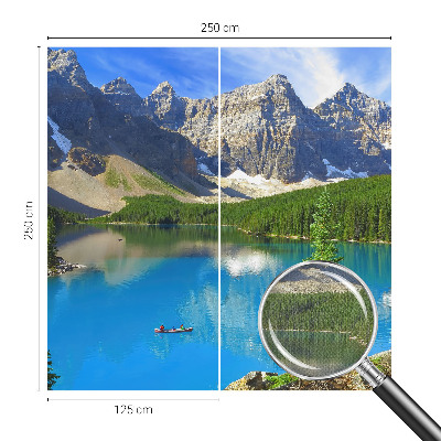 Papel de parede 3D com estampa de lago da montanha