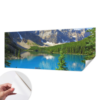 Papel de parede 3D com estampa de lago da montanha