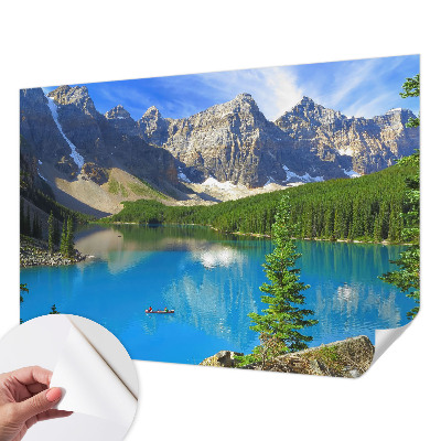 Papel de parede 3D com estampa de lago da montanha