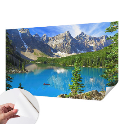 Papel de parede 3D com estampa de lago da montanha