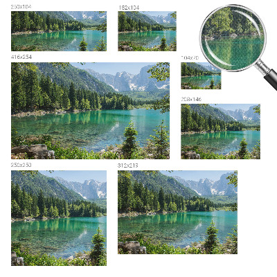 Autocolante de parede fotográfico com imagem de um lago verde