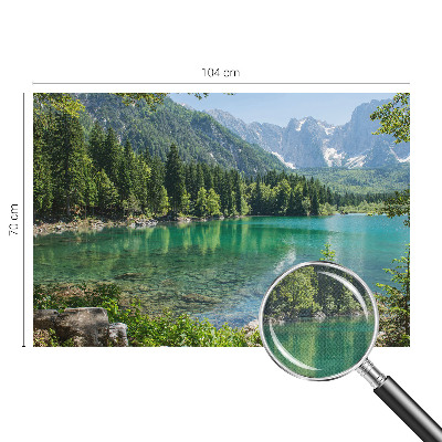 Autocolante de parede fotográfico com imagem de um lago verde